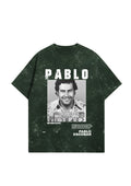 Open image in full screen Acid-Washed “Pablo Escobar” Unisex Tee – Premium 300 GSM Acid-Washed “Pablo Escobar” Unisex Tee – Premium 300 GSM